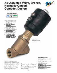 Thumbnail of document Data Sheet - AAV-1015C 2-Way. NC, Pilot Operated, Bronze Compact Valve